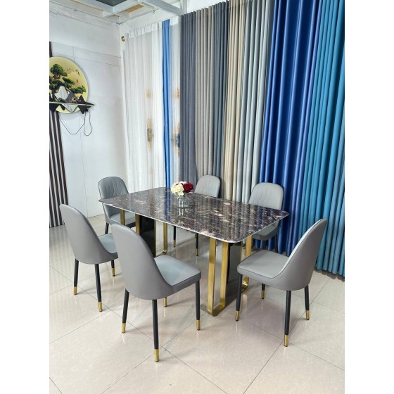 Dining table set Enoch gold feet